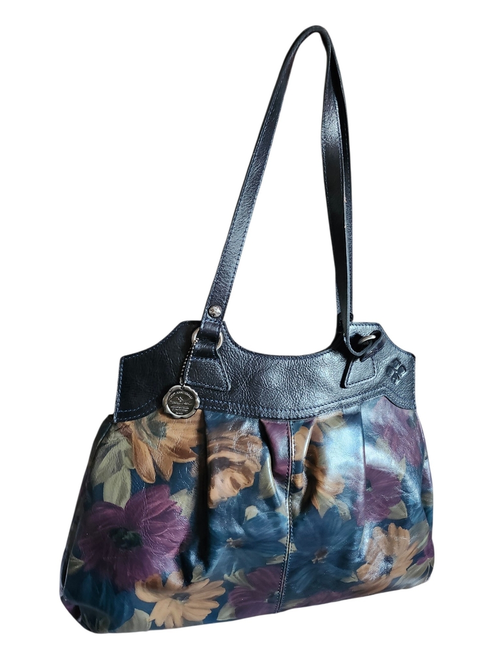 Patricia Nash EUC Napoli Leather Satchel 18in W. X 13in H. X 5in D.